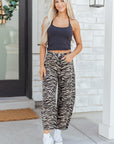 Hunter Printed Wide Leg Jeans