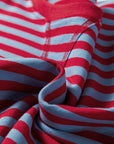 Stripe Reverse Seam Contrast Trim Sweatshirt