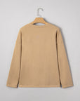 Macy Drawstring Hemline Oversize Long Sleeve Top