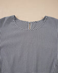 Plus Size Gingham Bow Ruffle Sleeve Top