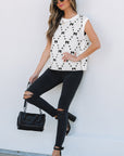 Reagan Pattern Side Cropped Sweater