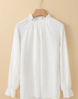 Lanabina Ripple Bubble Sleeve Blouse