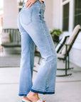 Kyra Waist Distressed Flared Jeans
