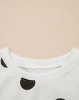 Polka Dot Long Sleeve Flared Mini Dress