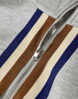 Stripe Patchwork Quarter-Zip Pullover and Pant Set