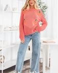 Kirahira Embroidered Thanksgiving Holiday Sweater