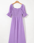 Marley Plus Size Swiss Dot Smocked Dress