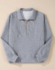 Saige Half Zipper Collared Sweatshirt