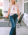 Emely Print Puff Sleeve Blouse