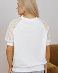 Paulina Lace Crochet Short Sleeve Top