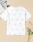 USA Flag & Bow Star Graphic T-Shirt