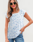 Beatrice Bow Back Square Blouse
