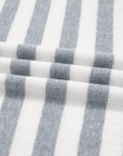 Stripe Ribbed Side-Button Drop Shoulder Sweater