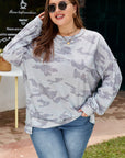 Plus Size Camouflage Crewneck Sweatshirt