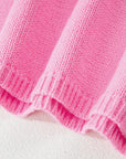 Bow Tie Backless Bubble Sleeve Sweater