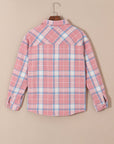 Plaid Flannel Flap Pocket Shacket