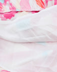 Abstract Brush Stroke Smocked Ruffle Tiered Dress