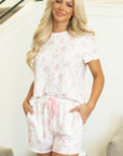 Nevaeh Floral Lettuce Trim Tee