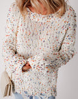 Isabel Confetti Distressed Knit Sweater