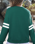 Varsity Stripe Drop Shoulder Oversized Sweatshirt