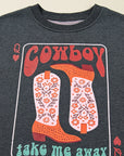 Western Cowboy Queen Drop Shoulder Sweatshirt