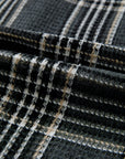 Plaid Textured Knit Button-Up Shacket