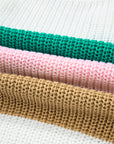 Stripe Colorblock V-Neck Sweater T-Shirt
