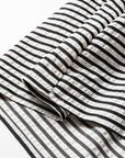 Stripe Ruffle Short Sleeve V-Neck Midi Dress