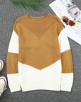 Avery tone Chevron Pullover Sweater
