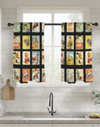 Vintage Western Collage Window Curtains 28"x40" (2-Piece)Made in America