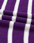Stripe Patch Pocket Short Sleeve Knit Sweater