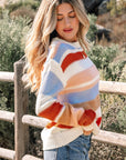 Oragita Colorblock Drop Shoulder Sweater