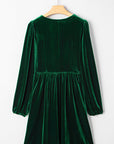 Bow Tie Velvet High Waist Mini Dress