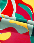 Abstract Stripe Patchwork Tie Strap Maxi Dress