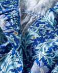 Floral Frilled V-Neck 3/4 Sleeve Midi Dress