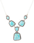 Earth and Sky Blue Turquoise Sterling Silver Necklace