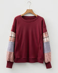 Hollihanna Sleeve Raw Seam Sweatshirt