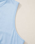 Plus Size Solid Bow-Tie Peplum Tank Top