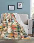 Colores De Mexico Pictures of the Southwest 60" x 80" Throw Blanket Made In America