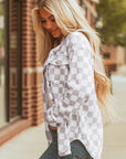 Checker Flap Pocket Button Front Shacket
