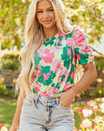 Jolene Ruched Short Sleeve Blouse