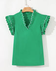 Mia Layered Short Sleeve Blouse