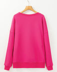 Ainsley Crisscross Stitching Loose Sweatshirt