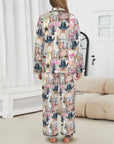 Baha Ranch Danilo Painted Cowgirl Western Satin Long Pajama Set