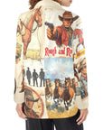 Old West Cowboy Western Cowgirl Vintage Retro Women's Blazer