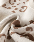 Leopard Asymmetric Drop Shoulder Sweater