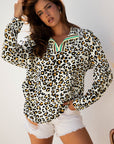 Laurel Leopard V Neck Blouse