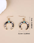 Alayah Crescent Shaped Dangle Earrings