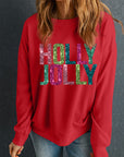 Junora Jolly Printing Christmas Pullover