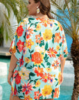 Jane Plus Size Floral V Neck Batwing Blouse